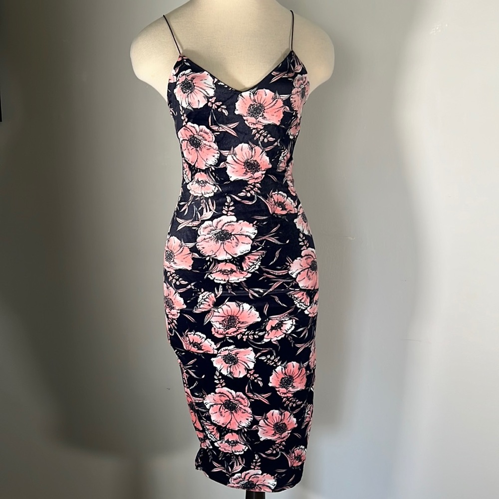 The Vintage Shop Floral Bodycon Dress Sz Small